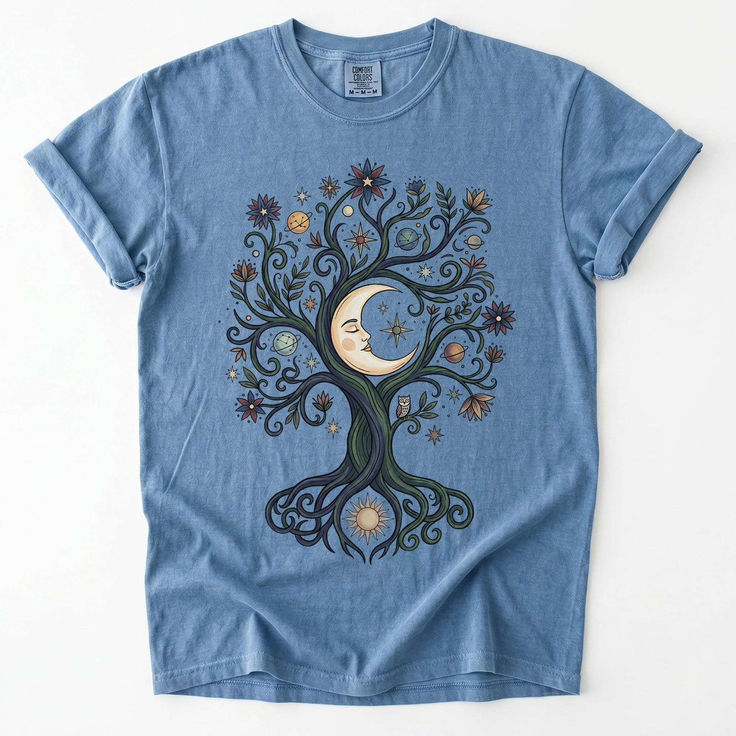 Mystical Cosmic Tree Vintage Washed T-Shirt