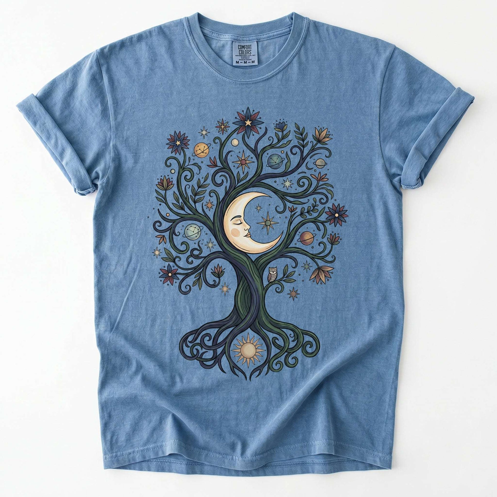 Mystical Cosmic Tree Vintage Washed T-Shirt
