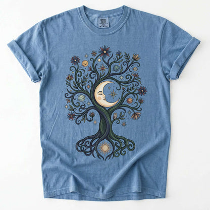 Mystical Cosmic Tree Vintage Washed T-Shirt