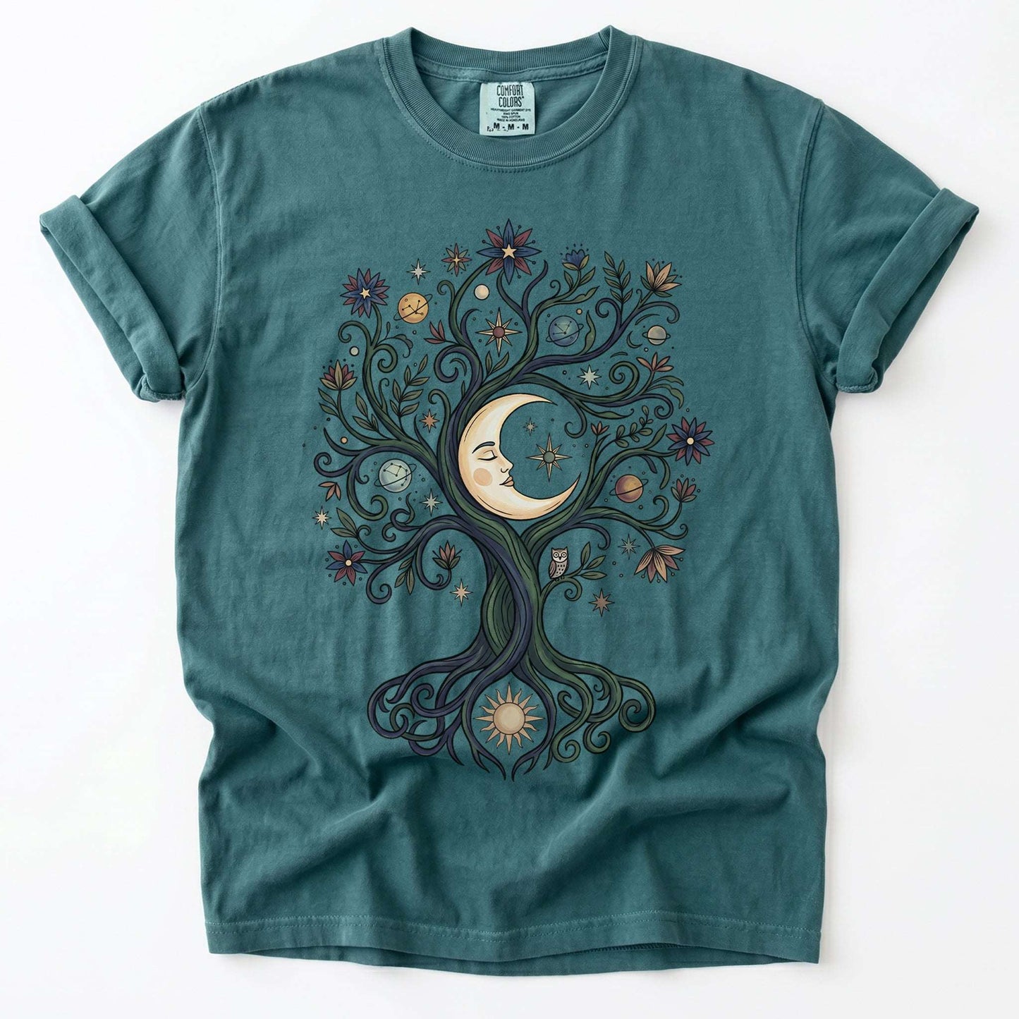 Mystical Cosmic Tree Vintage Washed T-Shirt