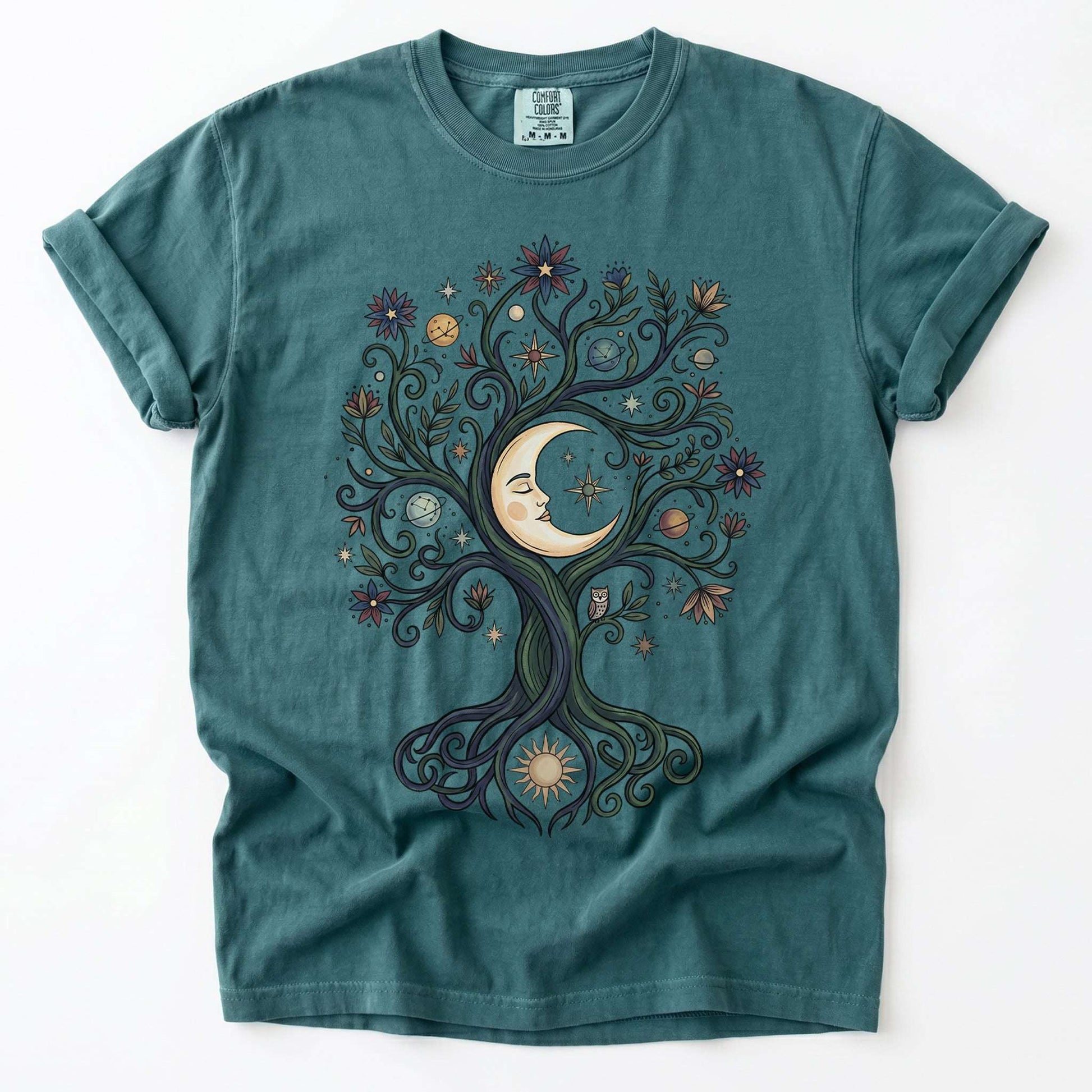 Mystical Cosmic Tree Vintage Washed T-Shirt