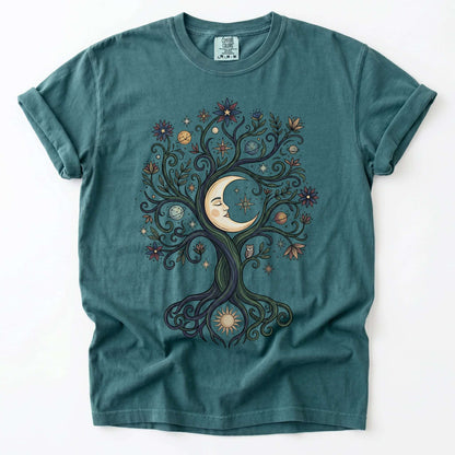Mystical Cosmic Tree Vintage Washed T-Shirt
