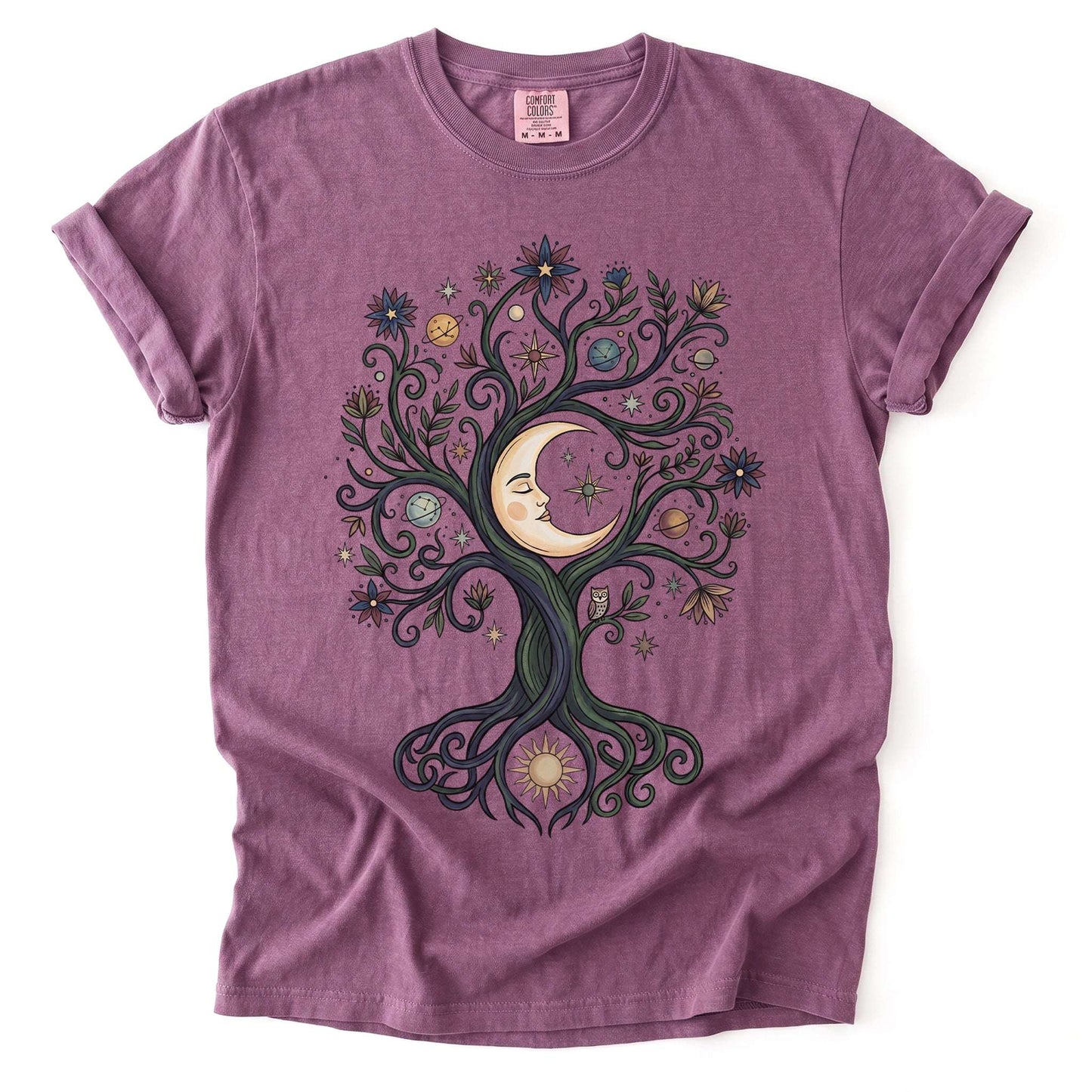 Mystical Cosmic Tree Vintage Washed T-Shirt
