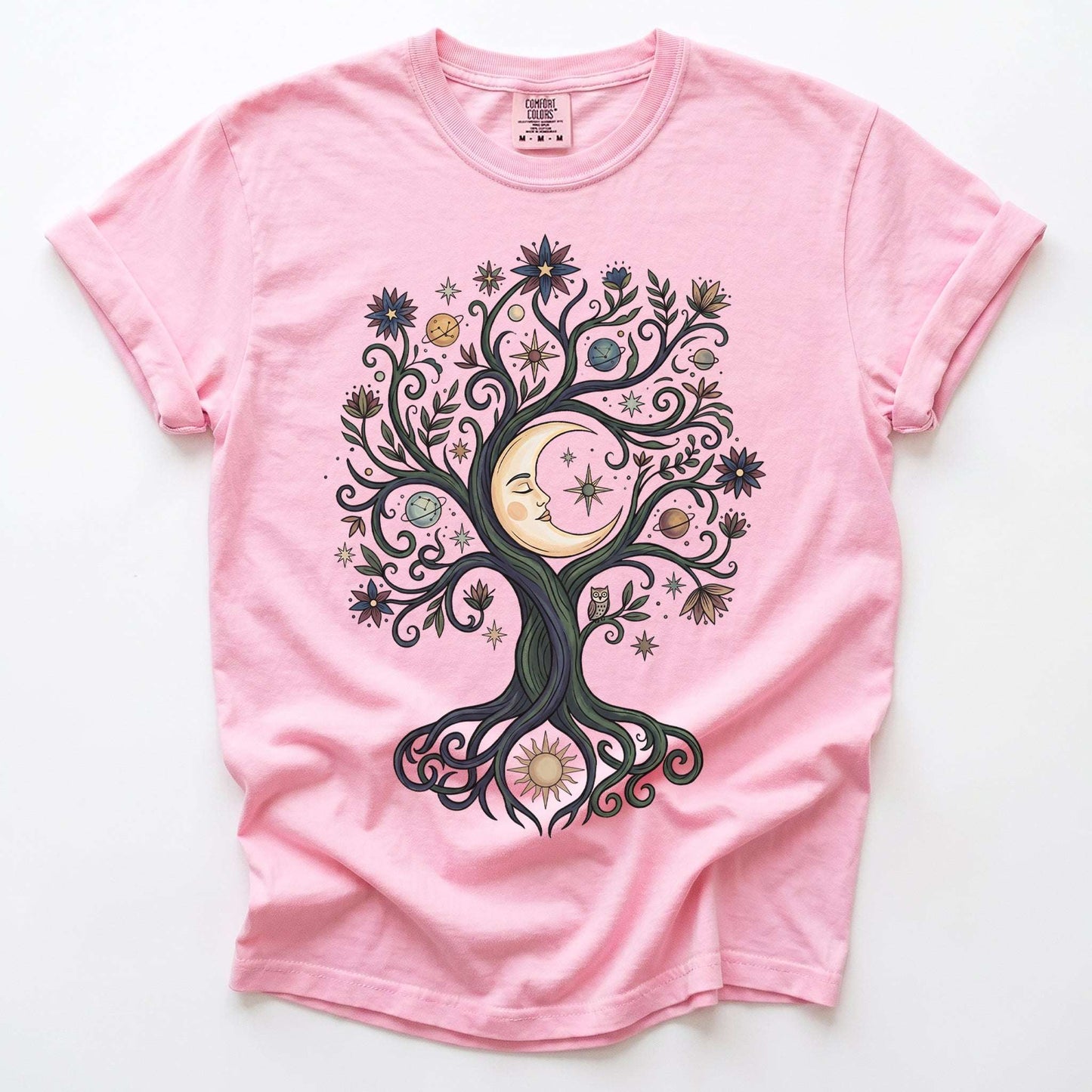 Mystical Cosmic Tree Vintage Washed T-Shirt