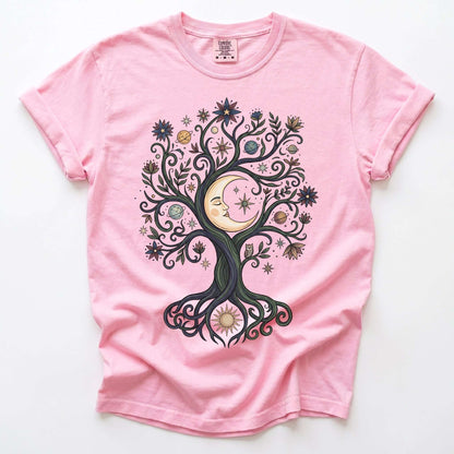 Mystical Cosmic Tree Vintage Washed T-Shirt