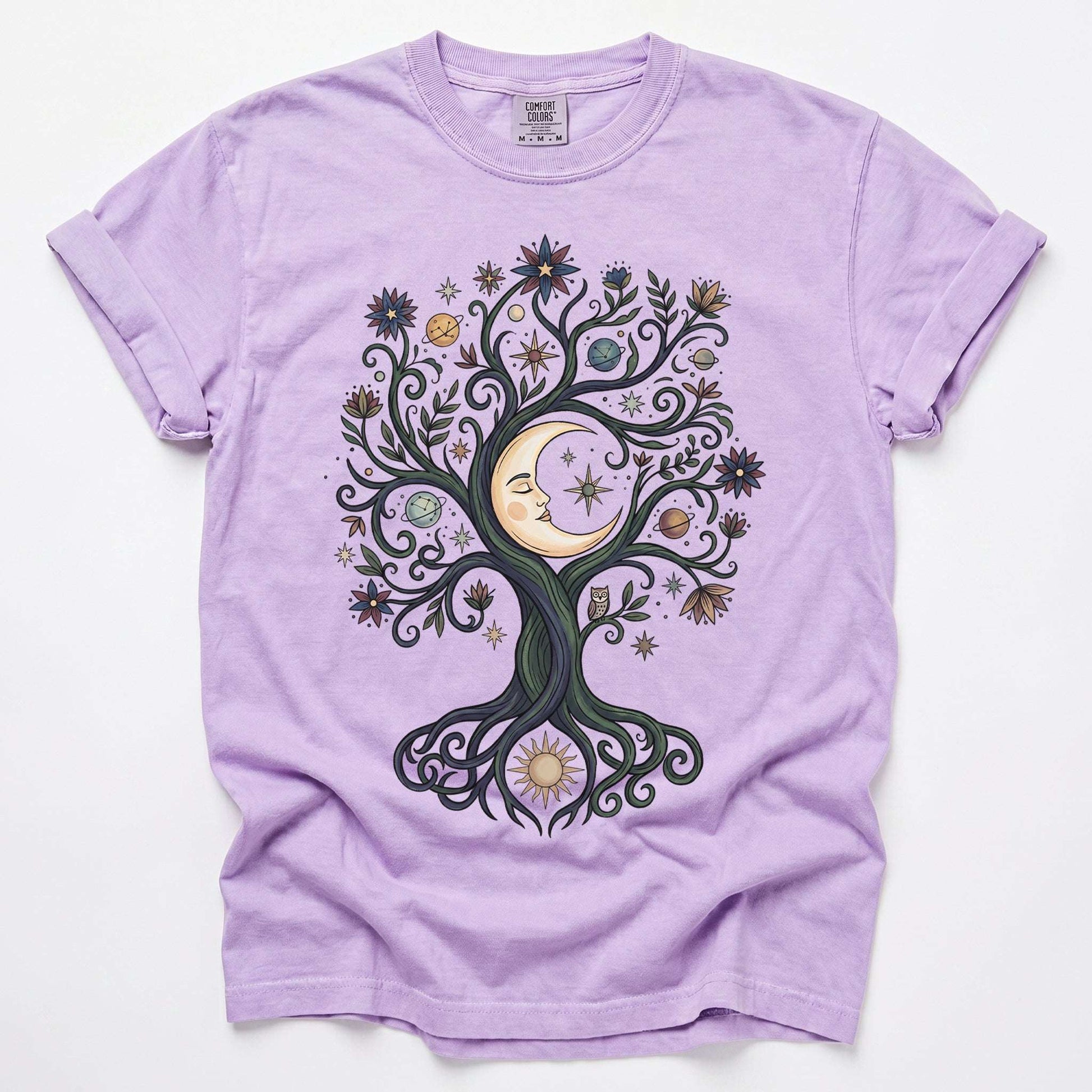 Mystical Cosmic Tree Vintage Washed T-Shirt