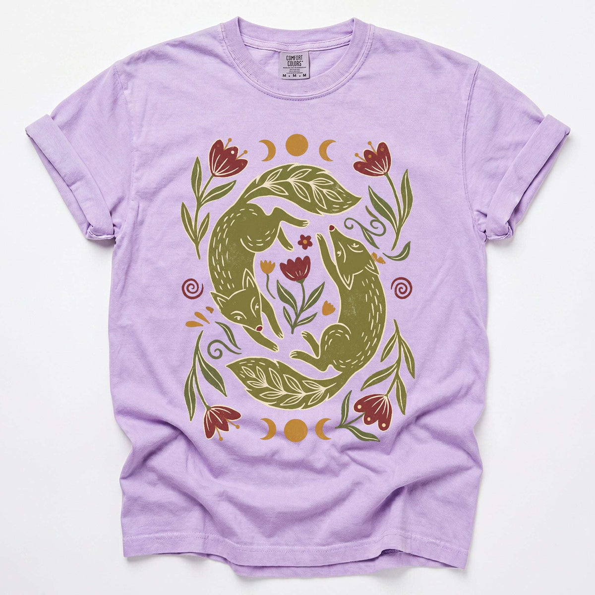 Dancing Foxes Vintage Washed T-Shirt