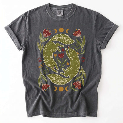 Dancing Foxes Vintage Washed T-Shirt