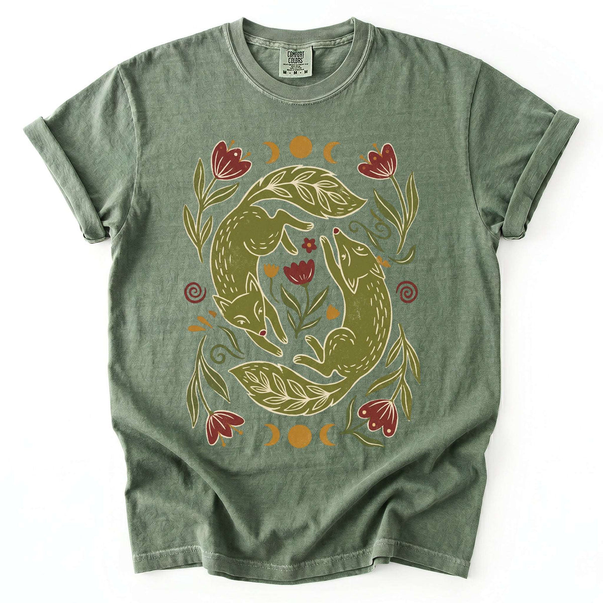 Dancing Foxes Vintage Washed T-Shirt