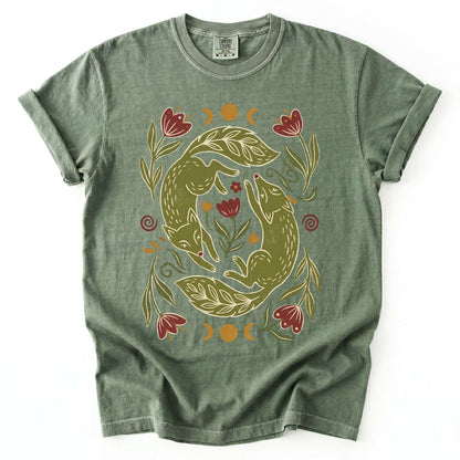 Dancing Foxes Vintage Washed T-Shirt