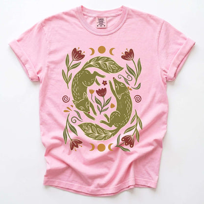 Dancing Foxes Vintage Washed T-Shirt