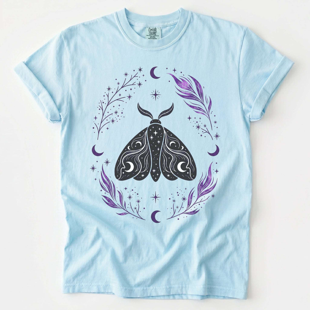 Dark Nocturnal Moth Vintage Washed T-Shirt