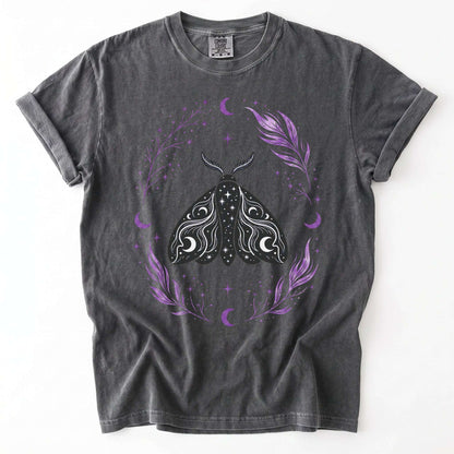 Dark Nocturnal Moth Vintage Washed T-Shirt