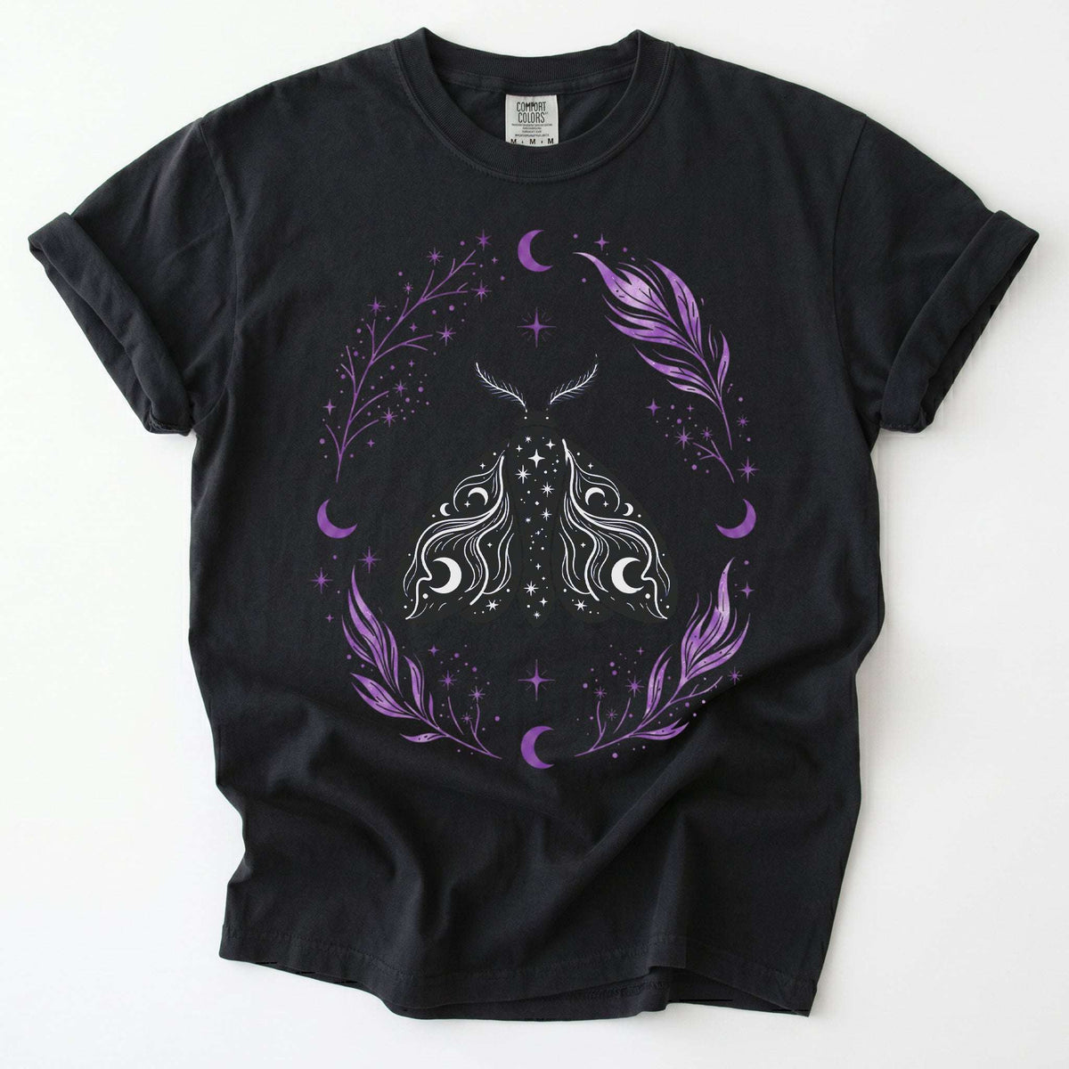 Dark Nocturnal Moth Vintage Washed T-Shirt