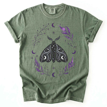 Dark Nocturnal Moth Vintage Washed T-Shirt
