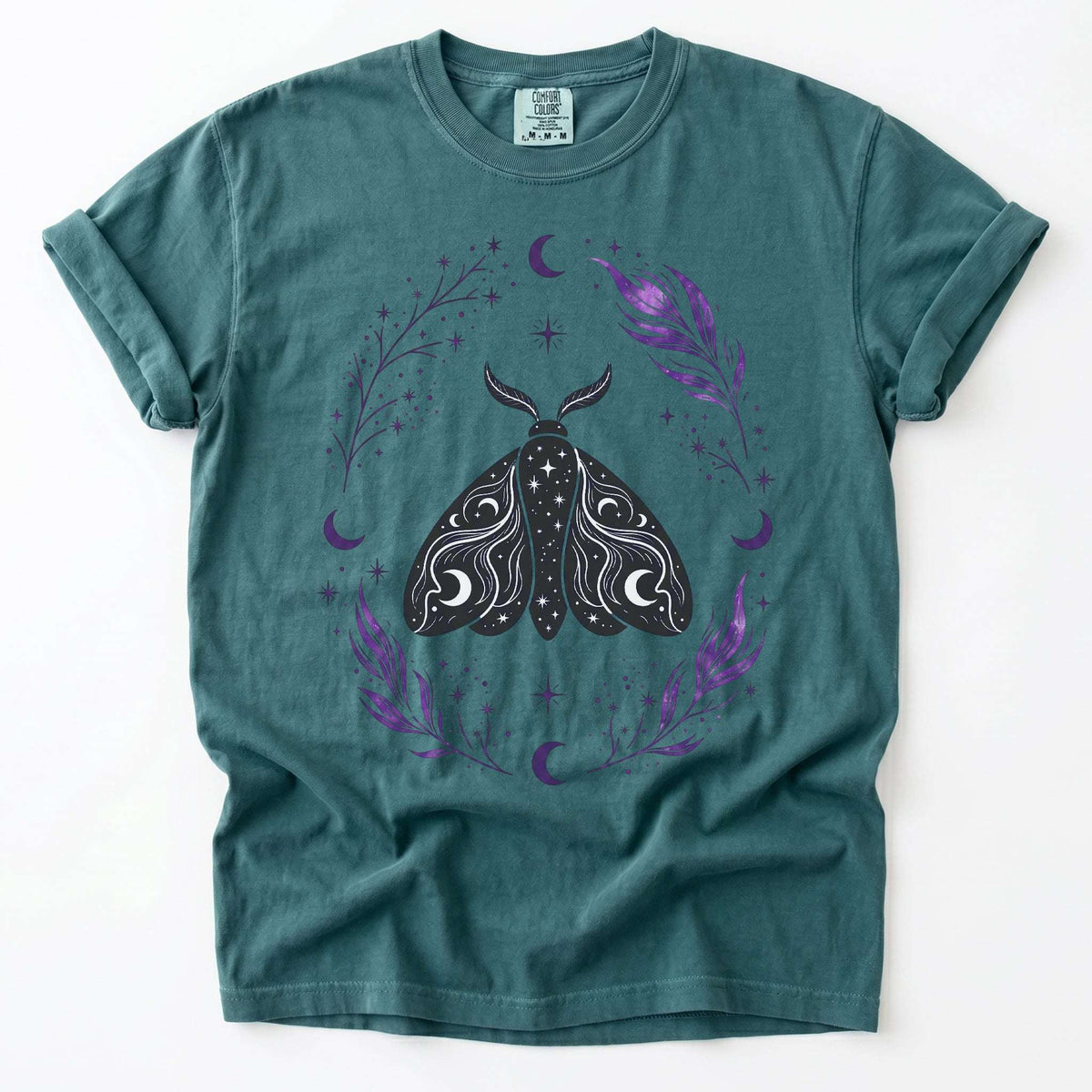 Dark Nocturnal Moth Vintage Washed T-Shirt
