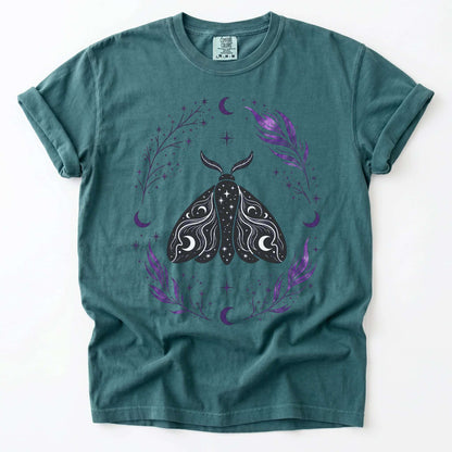 Dark Nocturnal Moth Vintage Washed T-Shirt
