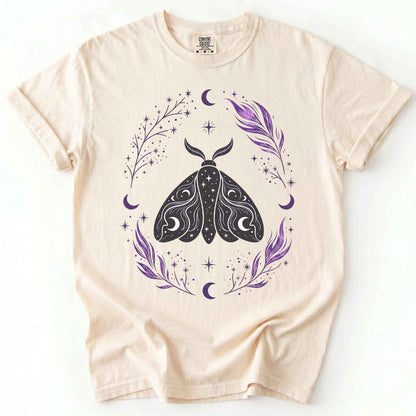 Dark Nocturnal Moth Vintage Washed T-Shirt