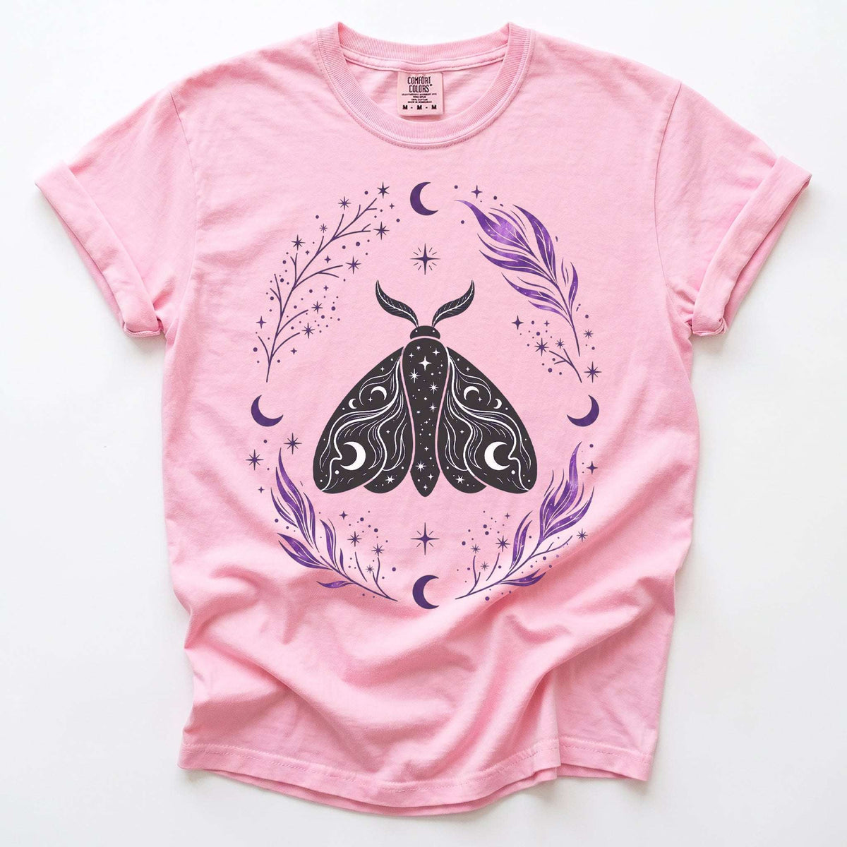 Dark Nocturnal Moth Vintage Washed T-Shirt