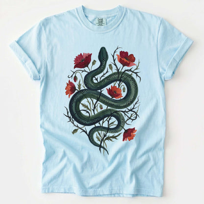 Dark Snake & Poppy Vintage Washed T-Shirt