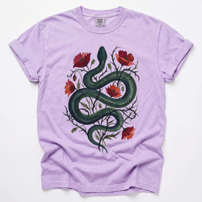 Dark Snake & Poppy Vintage Washed T-Shirt