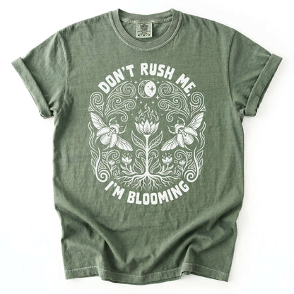 Don't Rush Me I'm Blooming Vintage Washed T-Shirt