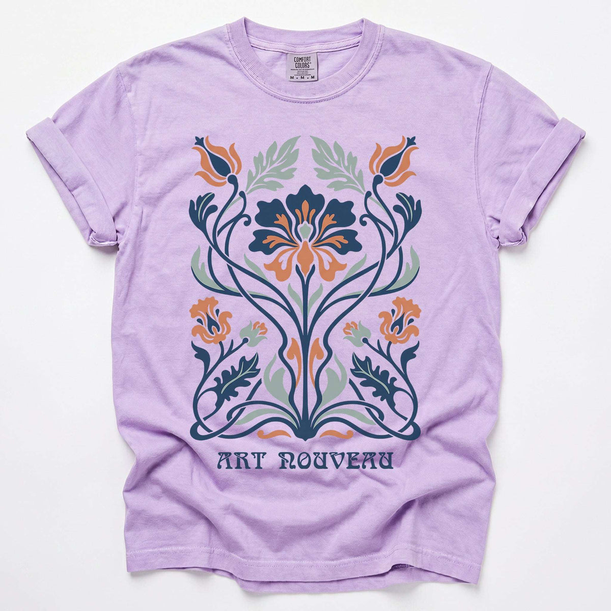 Elegant Art Nouveau Vintage Washed T-Shirt