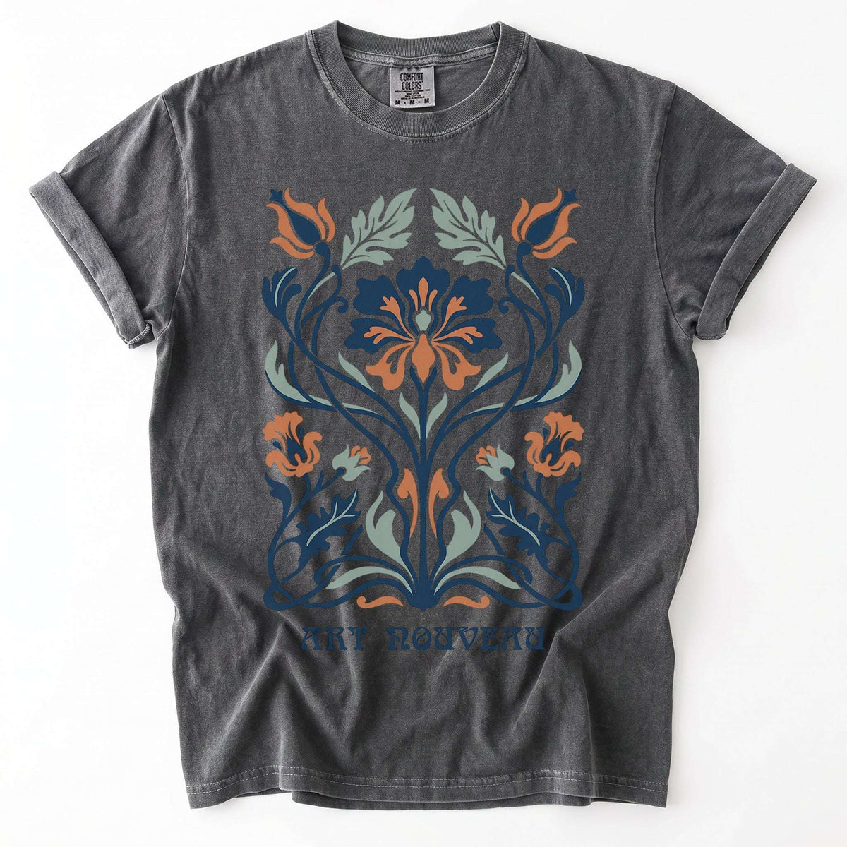 Elegant Art Nouveau Vintage Washed T-Shirt