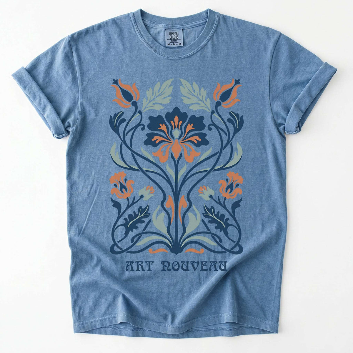 Elegant Art Nouveau Vintage Washed T-Shirt