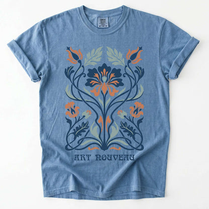 Elegant Art Nouveau Vintage Washed T-Shirt