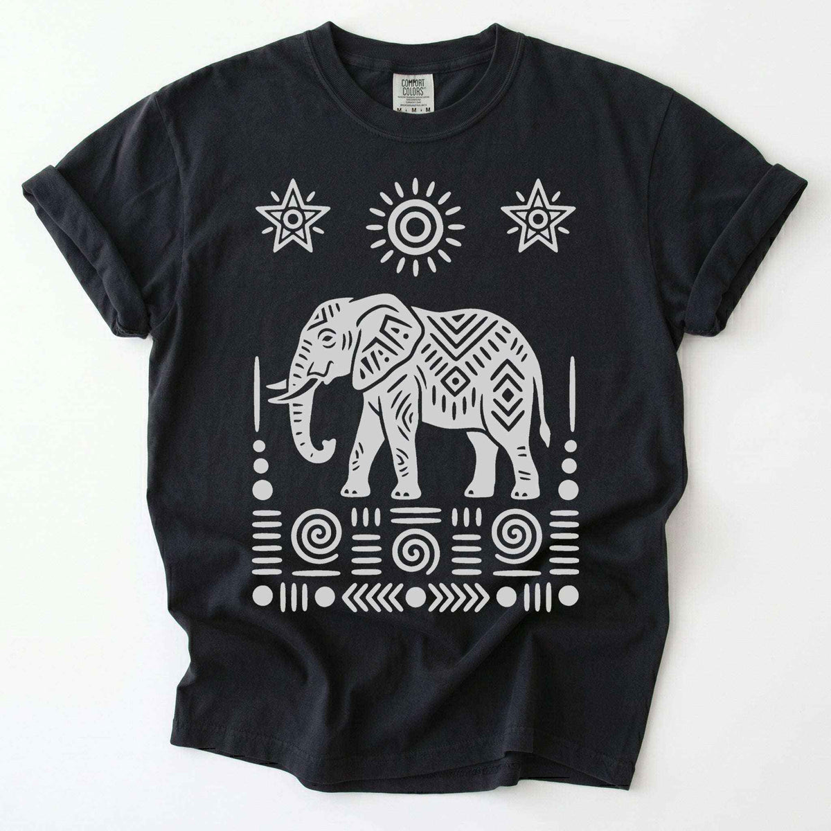 Elephant Block Print Vintage Washed T-Shirt