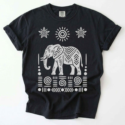 Elephant Block Print Vintage Washed T-Shirt
