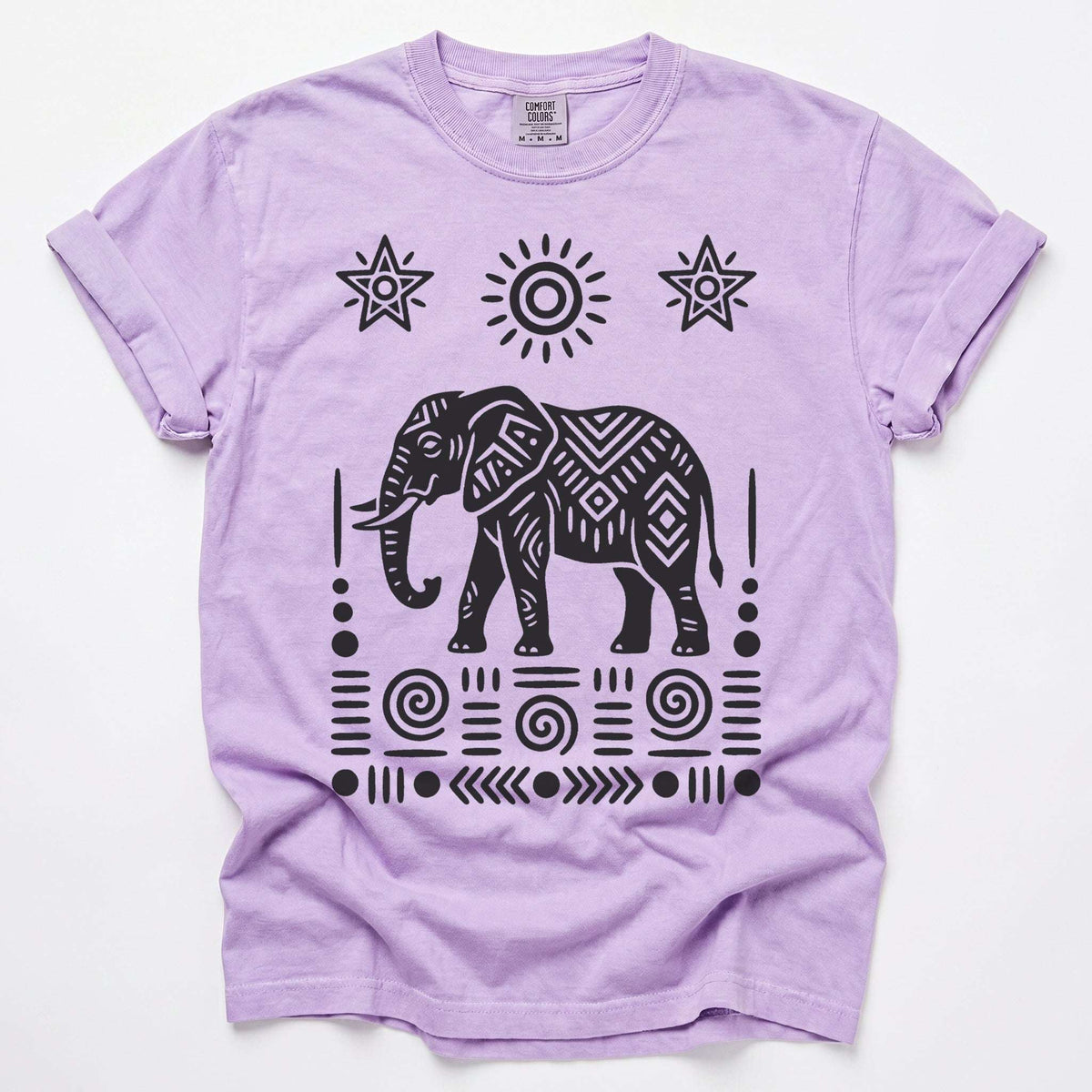 Elephant Block Print Vintage Washed T-Shirt