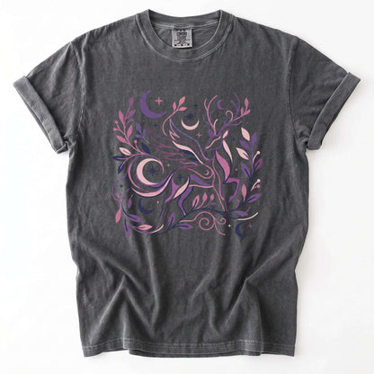 Ethereal Winged Stag Vintage Washed T-Shirt