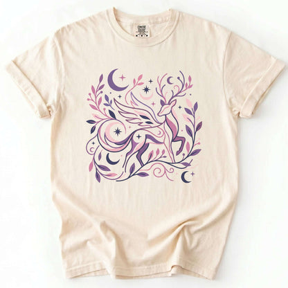 Ethereal Winged Stag Vintage Washed T-Shirt