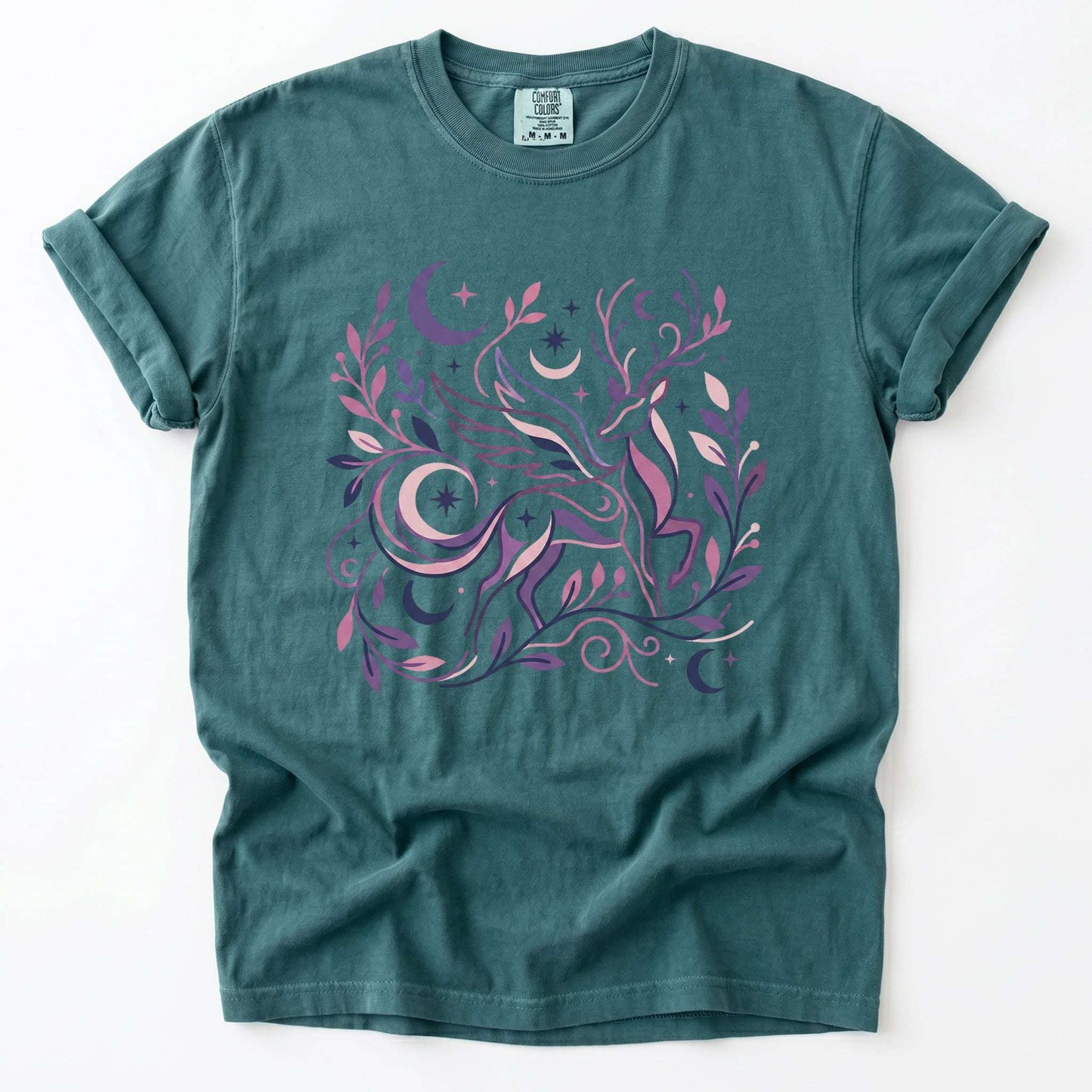 Ethereal Winged Stag Vintage Washed T-Shirt