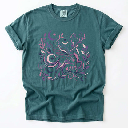 Ethereal Winged Stag Vintage Washed T-Shirt