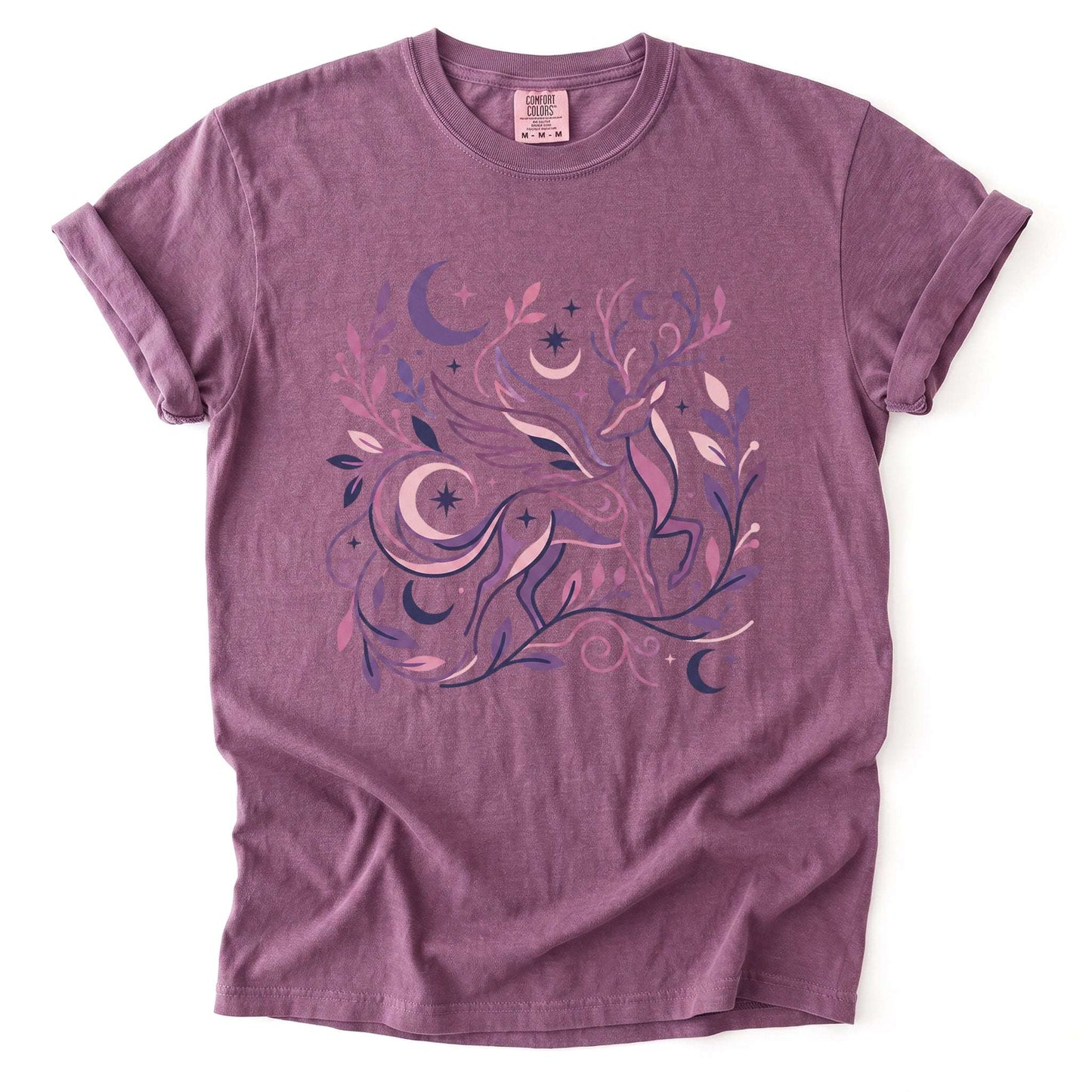 Ethereal Winged Stag Vintage Washed T-Shirt