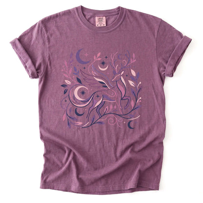 Ethereal Winged Stag Vintage Washed T-Shirt