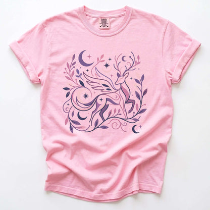 Ethereal Winged Stag Vintage Washed T-Shirt