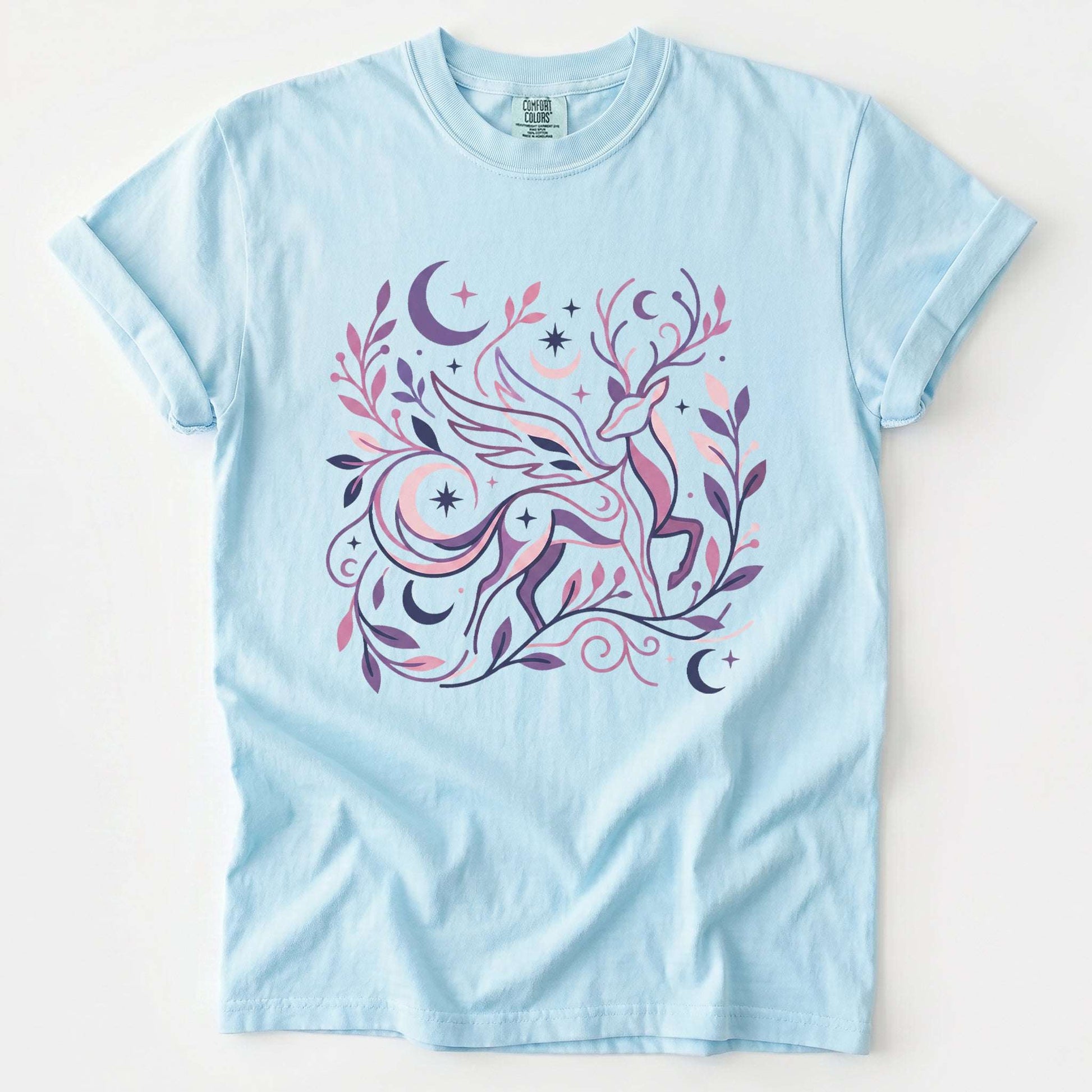 Ethereal Winged Stag Vintage Washed T-Shirt
