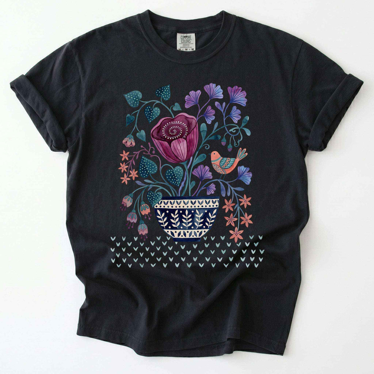 Floral Bowl Vintage Washed T-Shirt