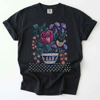 Floral Bowl Vintage Washed T-Shirt