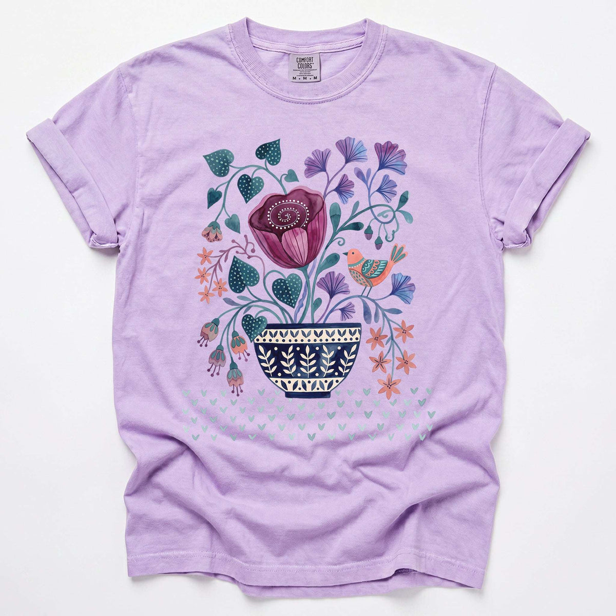 Floral Bowl Vintage Washed T-Shirt