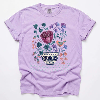 Floral Bowl Vintage Washed T-Shirt