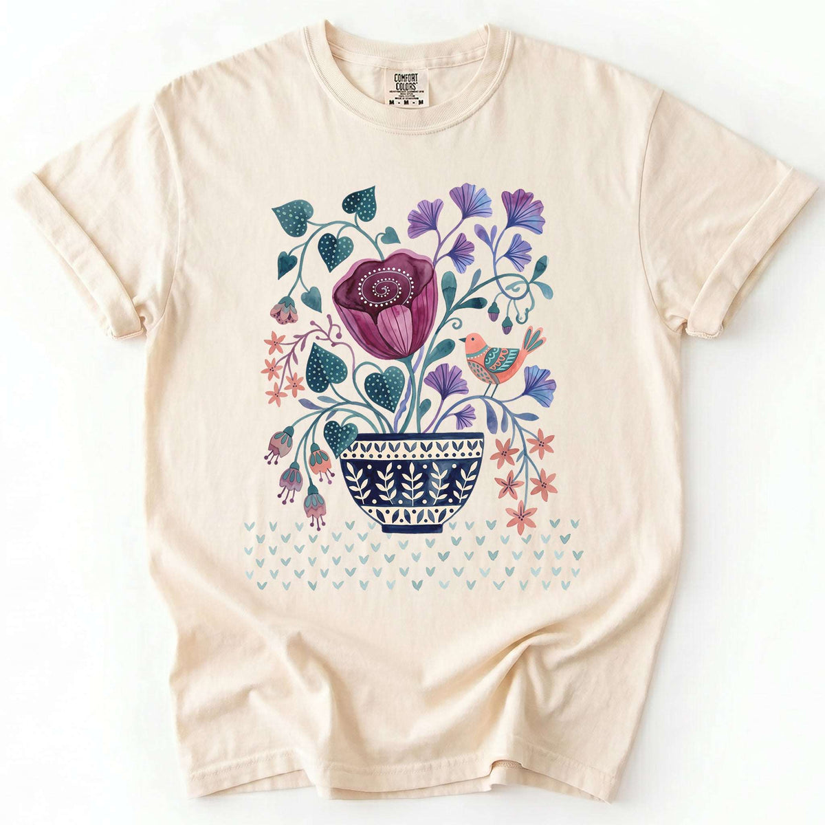 Floral Bowl Vintage Washed T-Shirt