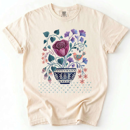 Floral Bowl Vintage Washed T-Shirt