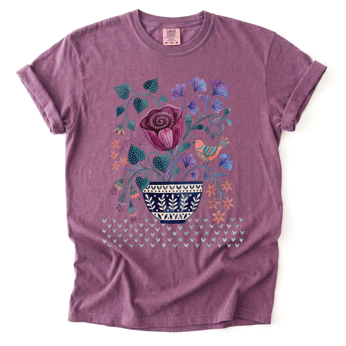 Floral Bowl Vintage Washed T-Shirt