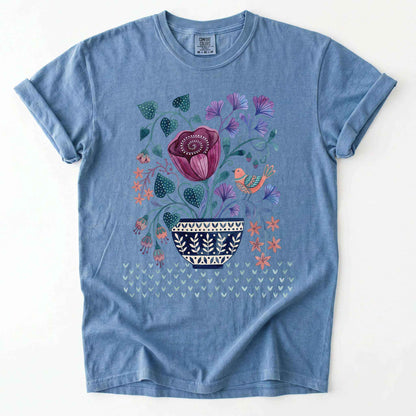 Floral Bowl Vintage Washed T-Shirt