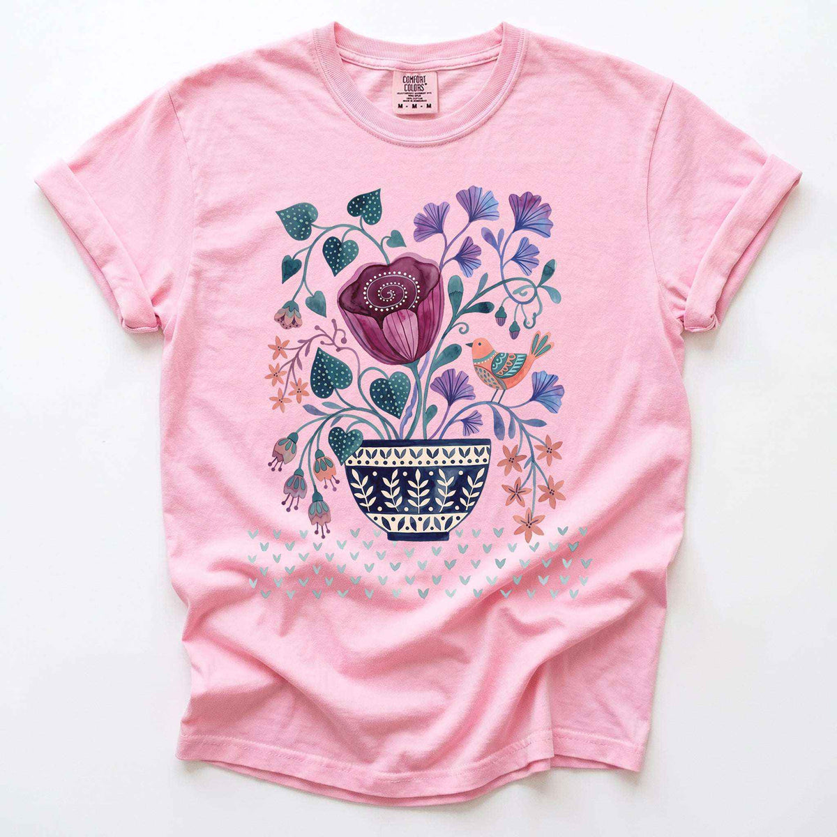 Floral Bowl Vintage Washed T-Shirt